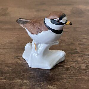 Vintage 1970s Goebel Bird Figurine Ringed Plover Hand Painted Porcelain 38138